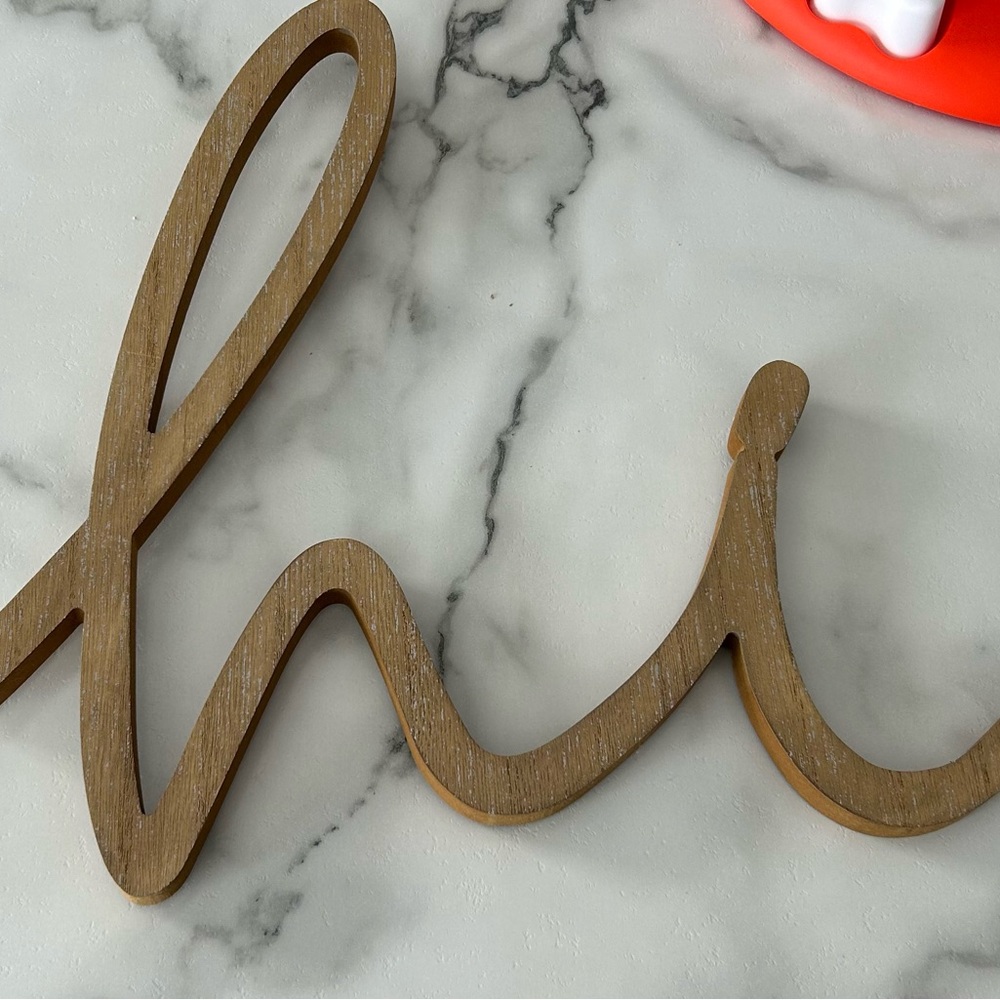 Hobby Lobby Wooden 'Hi' Wall Decor - Brown